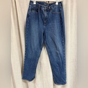 Old Navy Dark Blue Straight Leg Jeans with Stud Accents
